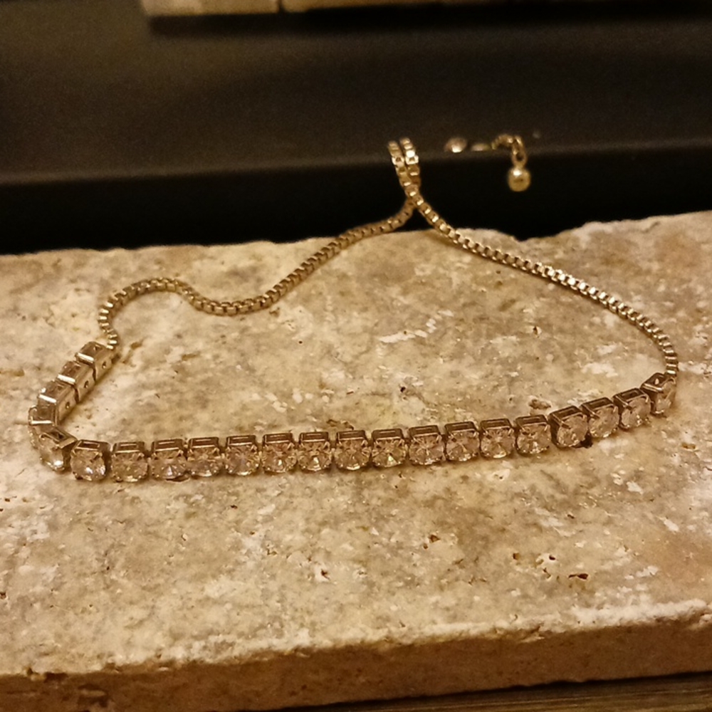 Silver plated studed bracelet